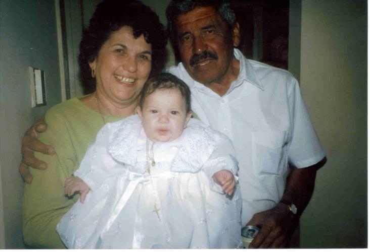 Mom & Dad with Miranda on her Baptism